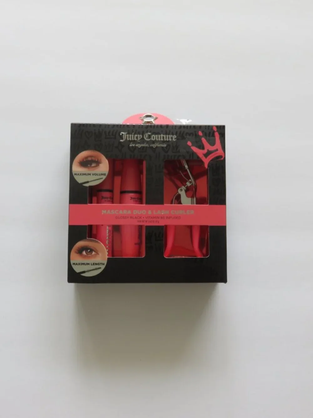 (#143) Juicy Couture Mascara Duo & Lash Curler Set Glossy Black Vitamin B5